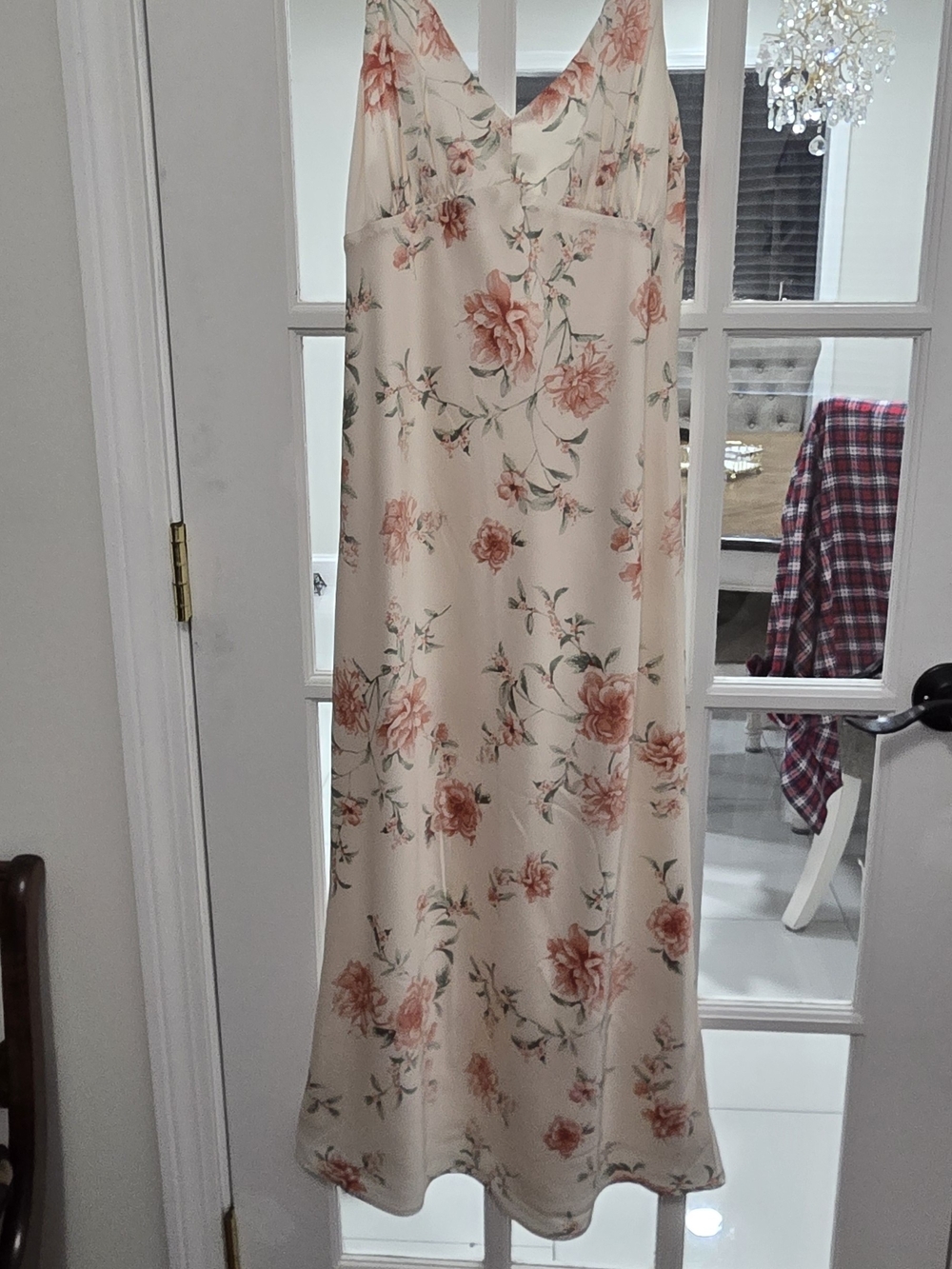 Storia Cream Maxi Dress with Rose Print